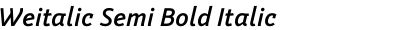 Weitalic Semi Bold Italic